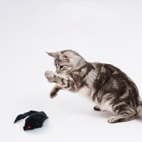 Grande souris en poils de lapin moderne écologique chat jouets interactifs