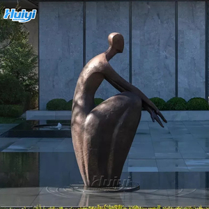 Decoração de Jardim Escultura Moderna em Bronze Mulher Nua em Tamanho Real Estátua Personalizada em Cor - Product Image 2