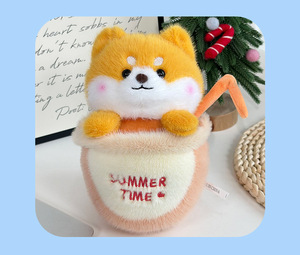 Lindo Peluche de Perro con Relleno de Algodón PP, Juguete de Peluche Corto de 20 cm, Perro Bebendo, Regalo para Niños - Product Image 6