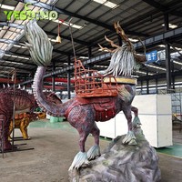 Mythological Lege Animatronic Qilin Statue Modèle Silicone Monstre Animé Personnage pour Exposition de Jeux et Parc d'Attractions