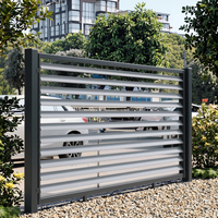 Panneaux de clôture de jardin solaires extérieurs, cadre en alliage d'aluminium perforé, moderne, certifié CE, écologique, durable, alimenté par l'énergie solaire