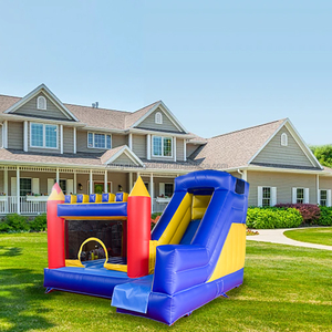 Lâu đài hơi ngoài trời thiết kế mới <span class=keywords><strong>2025</strong></span>, kích thước 4m*4m*2.5m, chất liệu PVC, có cầu trượt, nhà phao nhảy cho trẻ em trong nhà và ngoài trời - Product Image 5