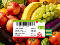 Registrador de Datos de Temperatura de Un Solo Uso S100 para Transporte de Vacunas, Alimentos y Productos Farmacéuticos en Cadena de Frío con Informe Automático en PDF