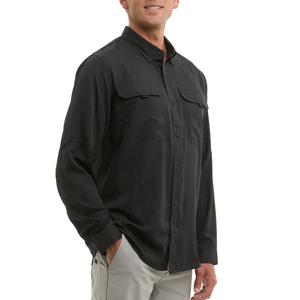 เสื้อเชิ้ตตกปลาแบบติดกระดุมเต็มตัว UPF 50 แห้งเร็ว มีฮู้ด ผ้าเจอร์ซีย์ UPF แบบกำหนดเองได้  บางเบา  ชุดตกปลาแบบสั่งทำพิเศษ - Product Image 3