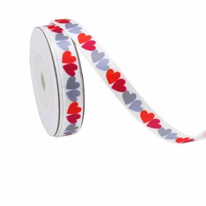 Ruban en polyester à motifs romantiques de luxe, 1 cm, 10 yards, imprimé cœur, pour emballage cadeau de la Saint-Valentin et décoration de cartes - Product Image 3