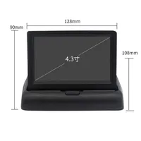 PZ pliable 12V vidéo moniteur de voiture résolution PAL NTSC deux canaux 4.3 affichage TV DC 24V rabattable LCD 4.3 pouces moniteur de voiture