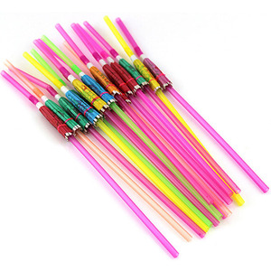 Pailles en <span class=keywords><strong>plastique</strong></span> réutilisables à prix de gros, décorations pliables pour mariages et camping, sans BPA, écologiques et biodégradables - Product Image 5