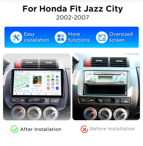 Junsun Wireless Carplay Android Auto Radio for Honda Fit/Jazz 2002-2007 Car DVD Player Car Head Unit Multimedia <b>GPS</b> <b>Navigation</b> - Product Image 2