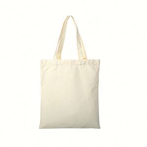 Bolsa de Compras de Lona de Algodón Orgánico Reciclado Ecológica con Impresión Personalizada, Diseño Sencillo con Capacidad para Logotipo - Product Image 1