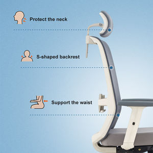 Silla de Oficina Ergonómica de Altura Ajustable, Giratoria 360°, de Malla, Cómoda Silla Ejecutiva para Computadora para el <span class=keywords><strong>Hogar</strong></span> - Product Image 2