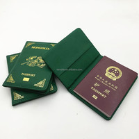 Personalizado RFID PU cuero pasaporte titular tarjetas carpeta Protector documento almacenamiento bolsa carteras cubierta