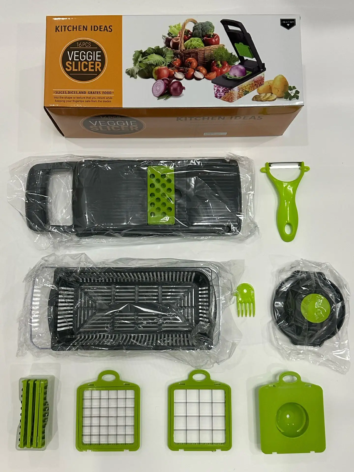 Keuken Accessoires 15 In 1 Food Cutter Vegetarische Ui Chopper Mandoline Slicer Multifunctionele Groentesnijder Machine
