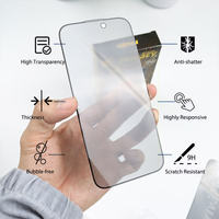 Protection d'écran en verre trempé anti-espion pour iPhone 17 Air 16 15 Pro 14 13 12 Pro Max 11 X XR