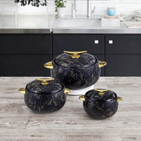 Ensemble de casseroles isothermes 3 pièces (1L, 2L, 3.5L) avec couvercle de boîte repas pour maintenir au chaud et conserver les aliments