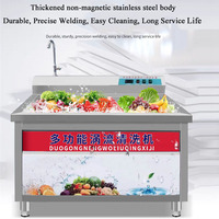 Machine à laver les légumes multifonctionnelle automatique pour les fruits Machine à nettoyer les légumes à courant de Foucault en acier inoxydable