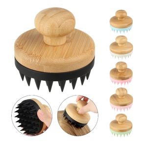 Cepillo de Silicona y Bambú para Masaje del Cuero Cabelludo, Elimina la Caspa y Estimula el Crecimiento del Cabello - Product Image 2
