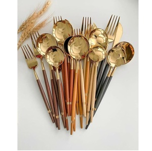 Ensemble de couverts modernes en acier inoxydable 6 pièces finition miroir ensemble de couverts argenterie pour la maison, la cuisine et la salle à manger - Product Image 3