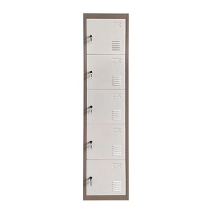 Armoire de <span class=keywords><strong>rangement</strong></span> métallique à 5 portes en acier pour vestiaire de gym avec serrure à clé - Product Image 1