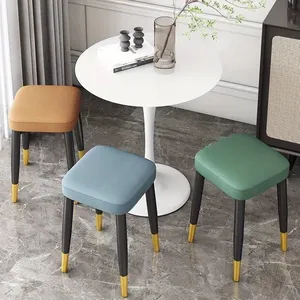 <span class=keywords><strong>Chaise</strong></span> de salle à manger moderne rembourrée en métal pour salle à manger, salon, chambre, bureau, avec pieds dorés et pieds stables, chaises pour événements - Product Image 1