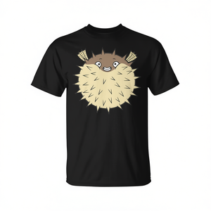 Camiseta premium con diseño de pez globo de Zoo Life, color negro, unisex para adultos - Product Image 2