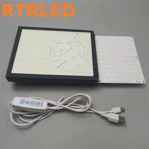 5V USB Lithophane <span class=keywords><strong>LED</strong></span>-Panel CRI 90 Hintergrundbeleuchtungsplatine für Bambu Lab PLA Basic FAZ007 CMYK <span class=keywords><strong>3D</strong></span>-gedruckter Fotorahmen Nachtlicht - Product Image 1