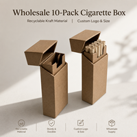 Boîte à cigarettes en papier kraft vide avec logo personnalisé, format 20 paquets, format 10 paquets, format Dog Walker, boîte d'emballage pour cônes de cigarettes roulés, échantillon gratuit