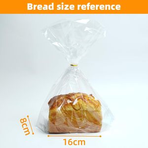 Clear Flat Bottom Gusset <b>Bread</b> <b>Bags</b> 11x14x3.1 Inches Plastic Gift <b>Bags</b> for Popcorn Cookie Wedding 50 Pack - Product Image 4