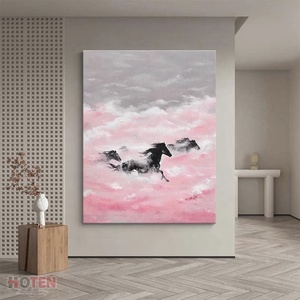 ภาพวาดสีน้ำมันสไตล์นามธรรม ภาพม้า<span class=keywords><strong>วิ่ง</strong></span> วาดด้วยมือ บนผ้าใบ ภาพศิลปะตกแต่งบ้านสไตล์อิมเพรสชั่นนิสต์ ภาพวาดสีน้ำมันสมัยใหม่ - Product Image 1