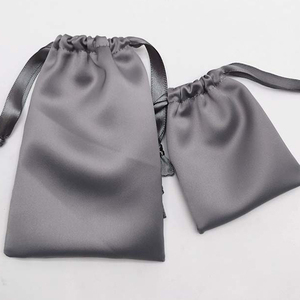 Custom Logo Satin <b>Drawstring</b> <b>Bag</b> Handmade Silk Satin Cosmetic Packing for WGS for Gift Grocery <b>Makeup</b> Candle Stamping Embossing - Product Image 3