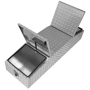 Boîte à outils en aluminium à ailes de mouette de 1700 mm, plaque à damier, boîte à outils <span class=keywords><strong>multi</strong></span>-couvercles pour camionnette, plateau transversal, remorque - Product Image 3