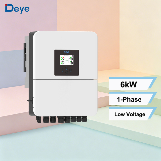 Deye SUN-6K-SG04LP1-EU-SM2 CE 6kW Single Phase Inverter Interoperable Multi Brand Power Hub for Household Use