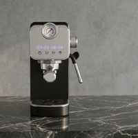 Machine à café expresso semi-automatique à boutons mécaniques avec manomètre pour usage domestique, vente en gros