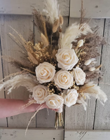 Boho mariage pampa herbe blanc rose bouquet pour arrangement bureau ornements cadeau