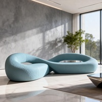 Canapé sectionnel minimaliste de designer en cuir véritable, léger, luxueux, pour salon, créatif, en tissu, spacieux, tendance