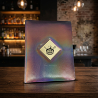 Porte-menu en bois durable de luxe italien, couvertures de menu en cuir PU pour restaurants, hôtels, boutiques, bars à vin, promotion des ventes en Inde M&Z