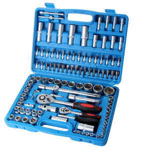 Juego <span class=keywords><strong>de</strong></span> Llaves <span class=keywords><strong>de</strong></span> Trinquete Multifunción <span class=keywords><strong>de</strong></span> 108 Piezas, 1/4", 3/8", 1/2", Acero Cr-V, Kit <span class=keywords><strong>de</strong></span> <span class=keywords><strong>Herramientas</strong></span> Combinadas para Reparación <span class=keywords><strong>de</strong></span> Automóviles con <span class=keywords><strong>Caja</strong></span> <span class=keywords><strong>de</strong></span> <span class=keywords><strong>Herramientas</strong></span> - Product Image 4