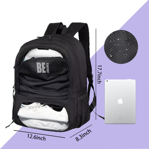 Sac à dos <span class=keywords><strong>de</strong></span> football antivol pour <span class=keywords><strong>homme</strong></span> - Sac <span class=keywords><strong>de</strong></span> sport multifonctionnel avec compartiments pour chaussures et ballon, sangle réglable pour basketball et volleyball - Product Image 2
