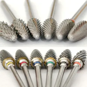 Super Cut Carbide Nail <b>Drill</b> <b>Bits</b> Milling Cutter Flame Pro Sharp Durable Hard Gel Grinding Polishing Manicure Salon Tools 3/32" - Product Image 6