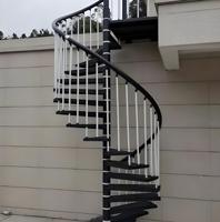 Escalier en colimaçon moderne sur mesure en acier galvanisé pour appartement, utilisation extérieure - Durable, sûr et écologique
