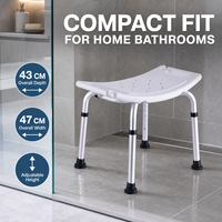Tabouret de douche rembourré en alliage d'aluminium Simplywalk 136 kg avec pieds larges, configuration personnalisée et service OEM