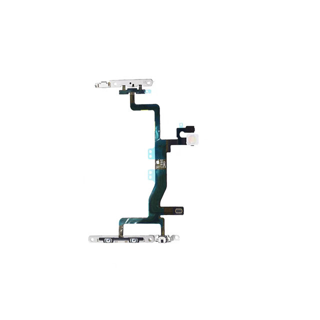 Power Button Key Switch Volume Flex Cable With Metal Plate Replacement for IPhone5s SE 6 6S 7 8 Plus X Xs Xr 11 12 13 14 Pro Max
