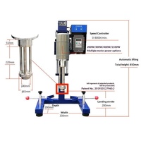 XUANLE Mélangeur émulsifiant à cisaillement élevé, homogénéisateur et dispersant, avec lame en acier inoxydable de qualité alimentaire, moteur DC, contrôle temps-vitesse