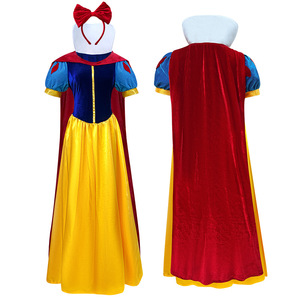 Costume de Blanche-Neige de Disney Yi Xiaoyi pour adulte, jupe avec cape, grande taille S 4XL, conte de fées, cosplay d'Halloween - Product Image 4