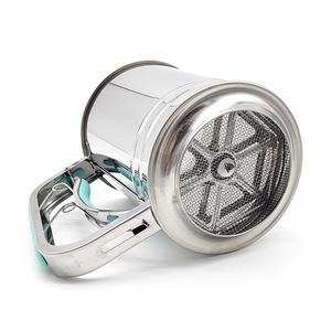 Tamis à farine de cuisine personnalisé, Gadget de cuisson, outils de secoueur de farine <span class=keywords><strong>manuel</strong></span>, tamis en acier inoxydable et poignée souple, excellent outil de pâtisserie - Product Image 3