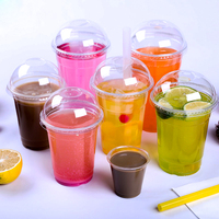 Tasse en plastique PET PP imprimable personnalisée pour thé à bulles et café