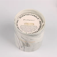 Bougie parfumée artisanale de luxe en céramique marbrée, populaire, personnalisée, en gros, écologique, moderne, pour Noël