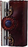 Dual Latch A5 Größe Stein Echtes Leder Hand Journal Skizzenbuch Tagebuch Notizbuch mit Büttenpapier Perfektes Geschenk für Ihn Sie