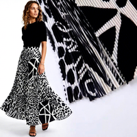 Nouveau Tissu Textile Plissé Imprimé en Polyester 100% Effet Froissé Tricoté, Prix de Gros, Idéal pour Robes