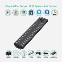 Sipolar A-832 240W Hub USB 32 ports 1.5A Station de charge rapide multi-ports pour réparation et test en gros de téléphones