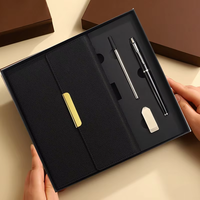 Carnet de notes universitaire Besery personnalisé A5 en cuir PU de luxe, fait main, rechargeable, avec stylo et clé USB, coffret cadeau d'affaires